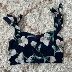 Missguided Crop Floral Tank